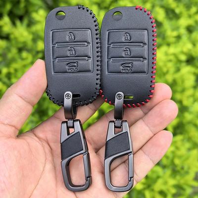 Coque de protection pour clé de voiture en cuir pour KIA Rio 3 K2 Ceed Cerato K3 K5 Sorento Sportage Soul K4 Picanto Optima Forte Stinger