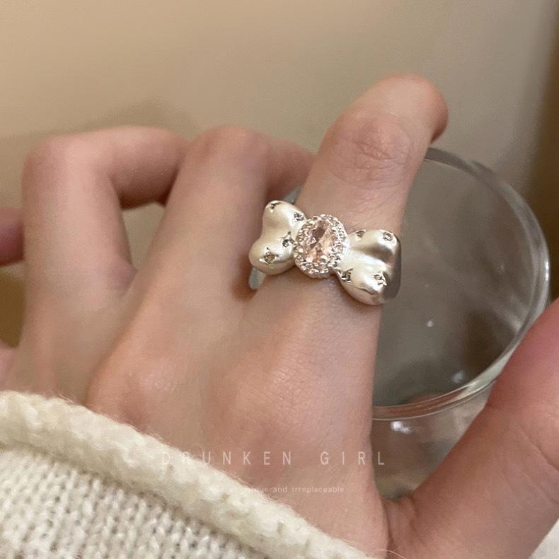 Vintage White Enamel Metal Irregular Shape Geometric Open Adjustable Ring for Women Girl Jewelry Birthday Gifts Anillo Hombre