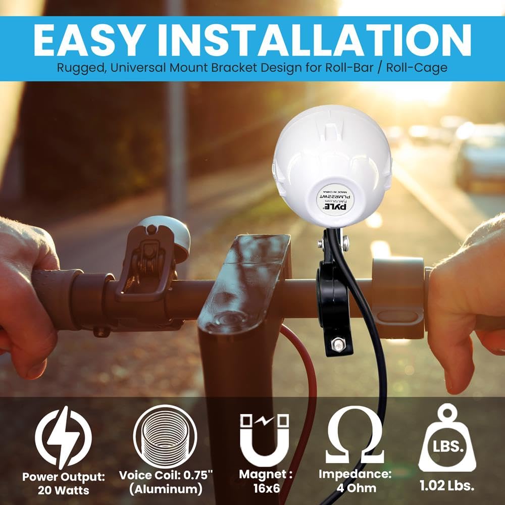 PyleUsa 2,25" Wasserdichter Offroad-Lautsprecher - 20W Marine-Qualität Passives Woofer-Soundsystem Voll