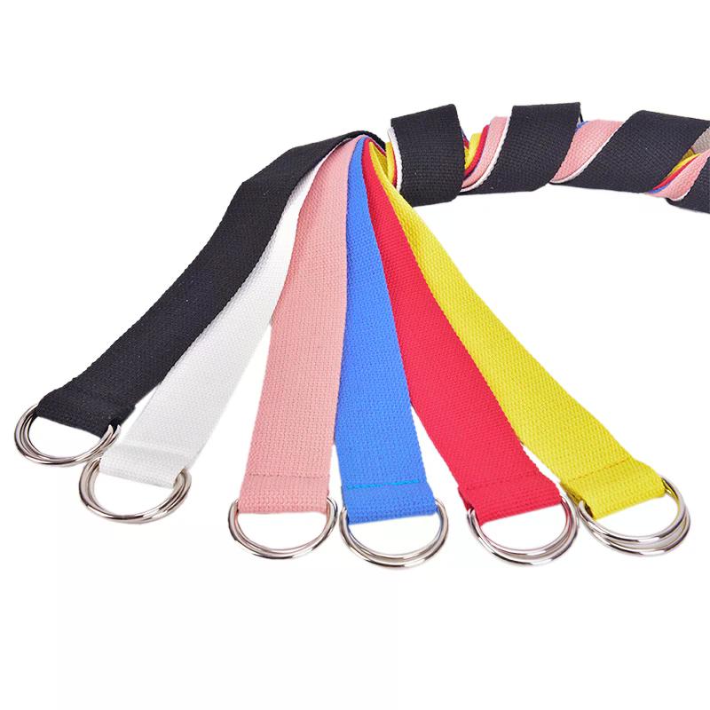 Unisex Casual Double D-Rings Nylon Canvas Stripes Buckle Waistband Outdoor Belts