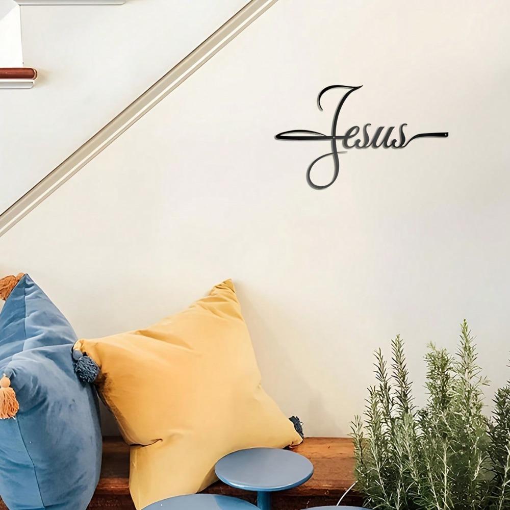 Christian Metal Wall Art Cross Jesus Faith Home Decor Wall Hanging Gift
