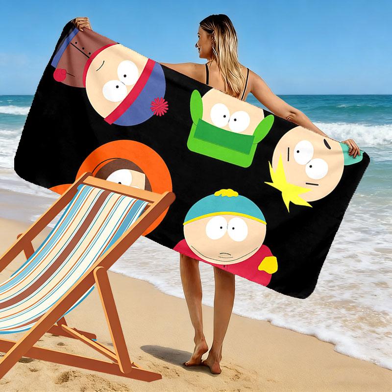 South Park Art Print Beach Towel, Large Soft Quick Dry Towel for Beach Camping Swimming