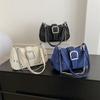 Modische Canvas Umhängetasche Kette Crossbody Tasche Lässige Tägliche Nutzung Kleine Quadratische Tasche