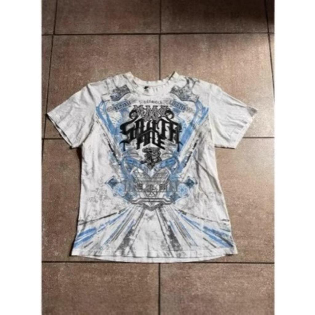 STREETRICH Classic Y2K Gothic Style T-shirt Print Oversized T Shirt High Street Shirts Gothic Round Neck Cotton Tops New Mens Women T Shirt