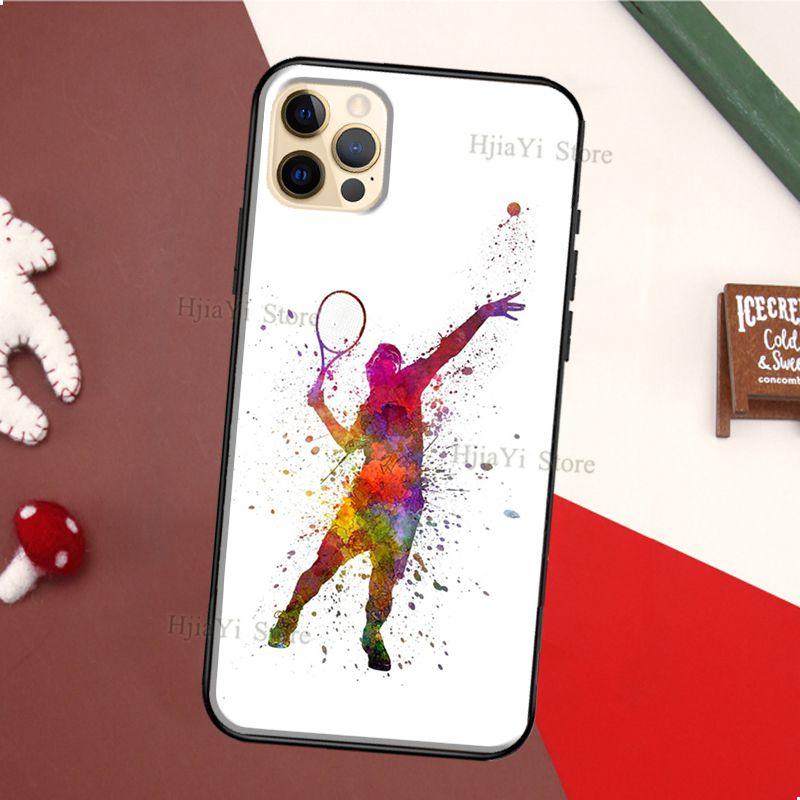 Tennisschläger Tennisball TPU Hülle Für iPhone 11 14 Pro Max 12 13 mini X XS Max XR 5S SE 2020 6S 7 8 Plus Rückabdeckung