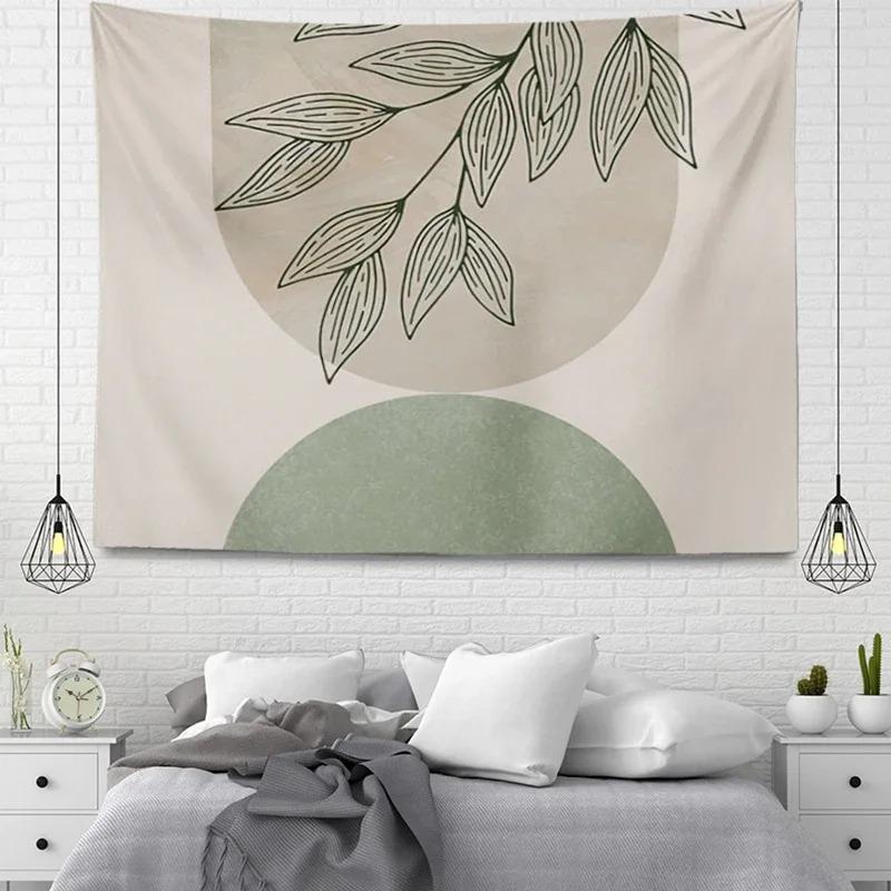Simple Plant Green Leaf Wall Decor Tapestry Home Living Room Tapestry