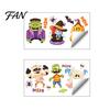 DIY Halloween Window Decorations Static Clings, Cartoon Ghost Pumpkin Witch Monsters Decals, Waterproof Spooky Theme Glass Clings Removable