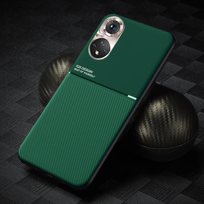 Luxury Car Holder Leather Case For Huawei P50 Pro Honor 50 60 70 ro Shockproof Soft TPU Cover