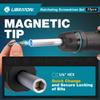 LIBRATON Magnetic Ratchet Driver Set with Interchangeable and Pozidriv Bits Set, 33-Piece Screwdrivers, Phillips, Flathead, Square, Hex, Torx,
