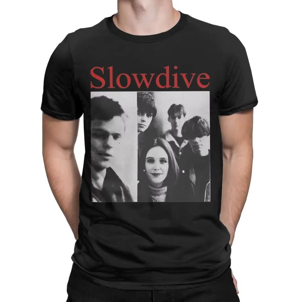 Slowdive 90s T Shirt for Men 100% Cotton Casual T-Shirts Crewneck Tees Short Sleeve Clothes Gift