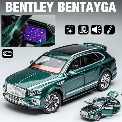 1/24 Ölçekli Bentley Bentayga pres döküm model araç Oyuncak, Geri Çekin Oyuncak Araç Ses Işığı ile Çocuklar için Yürümeye Başlayan Erkek Kız Hediye Koleksiyonu