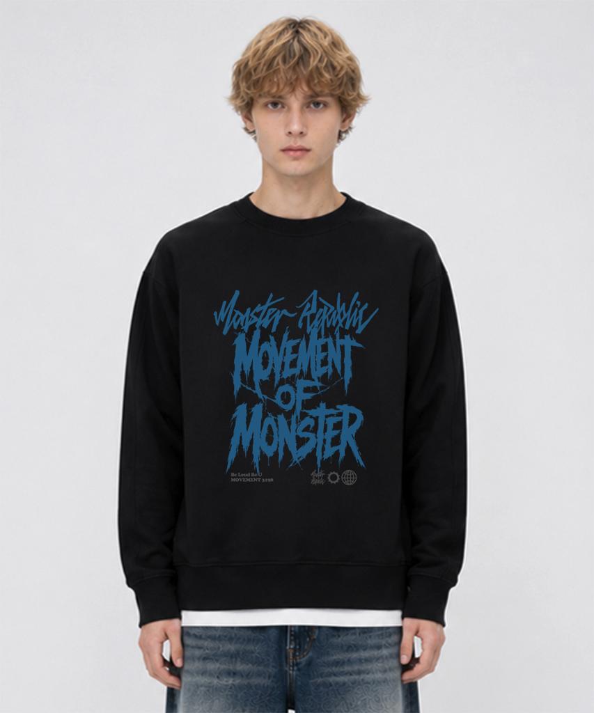 MONSTER REPUBLIC Rogue Movement Ink Blue Sweatshirt Black_3198