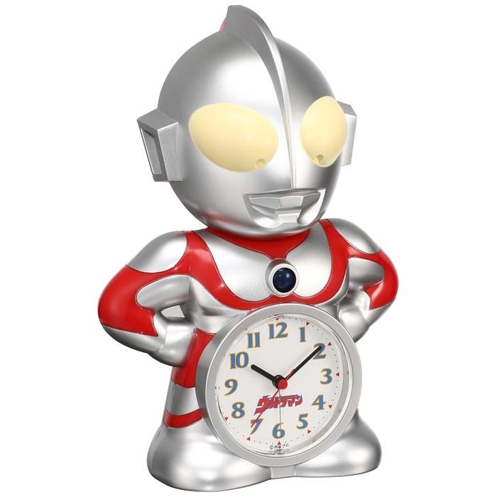 Seiko Clock Ultra Man Talking Alarm Clock Analog JF336A Silver 23.7x16.7x12cm