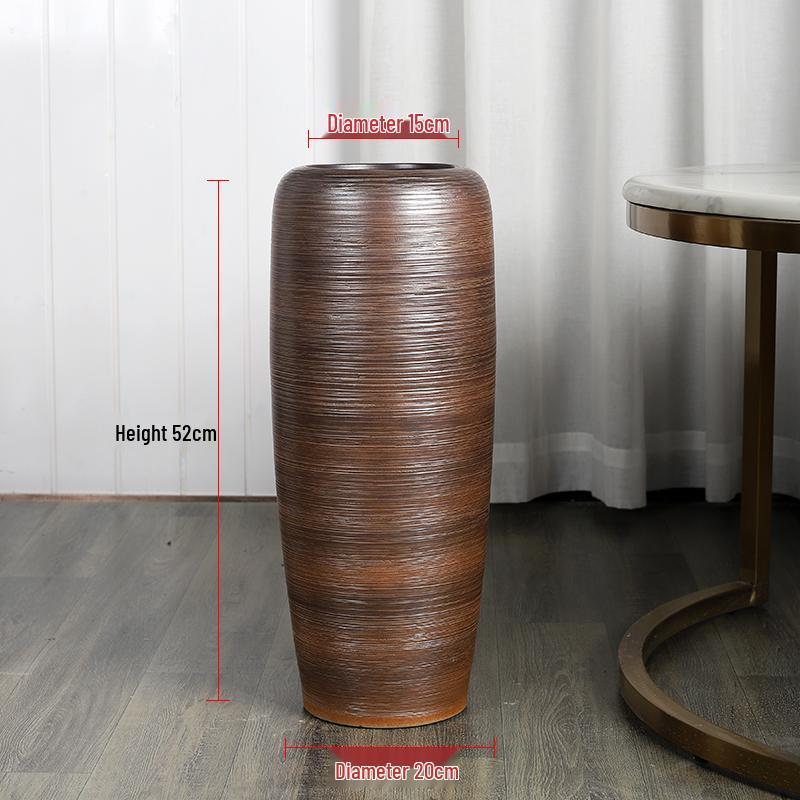Handmade Large Ceramic Floor Vase for Living Room or Hotel - Perfect for Fresh Flowers