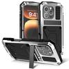 Outdoor-Abenteuer Metallhülle für iPhone 16 Pro Max 16e 16 Plus Robustes Aluminium Stoßfest mit Ständer Displayschutz