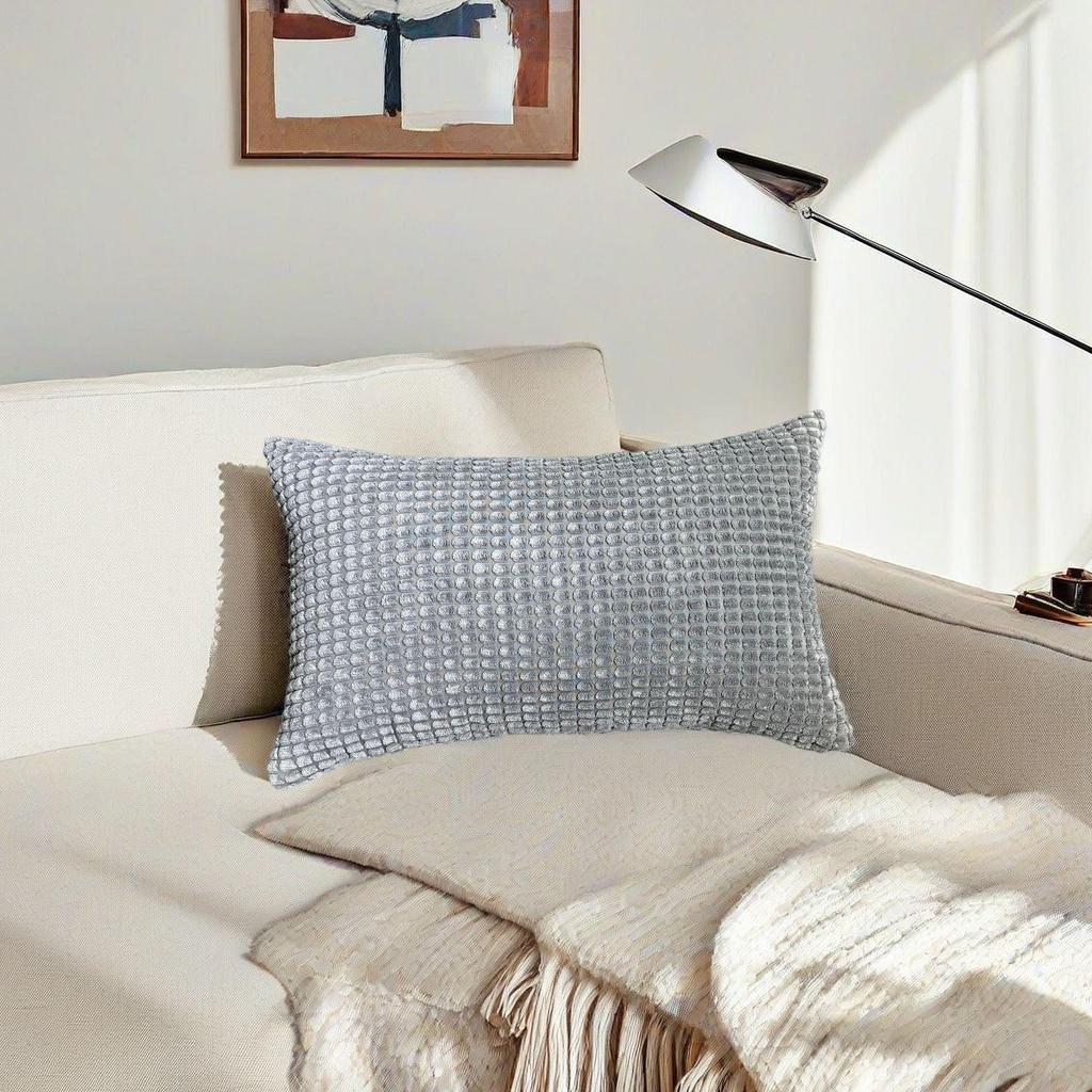 Luxury Rectangular Plush Pillowcase: Portable, Removable, and Washable for Sofa