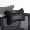 Comfortable PU Leather Car Neck Pillows Breathable PU Leather Headrest Pillow Pad  Car Decoration