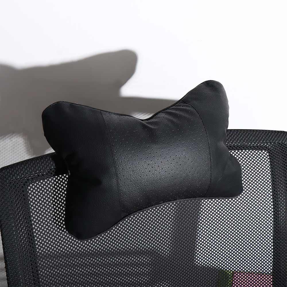 Comfortable PU Leather Car Neck Pillows Breathable PU Leather Headrest Pillow Pad  Car Decoration
