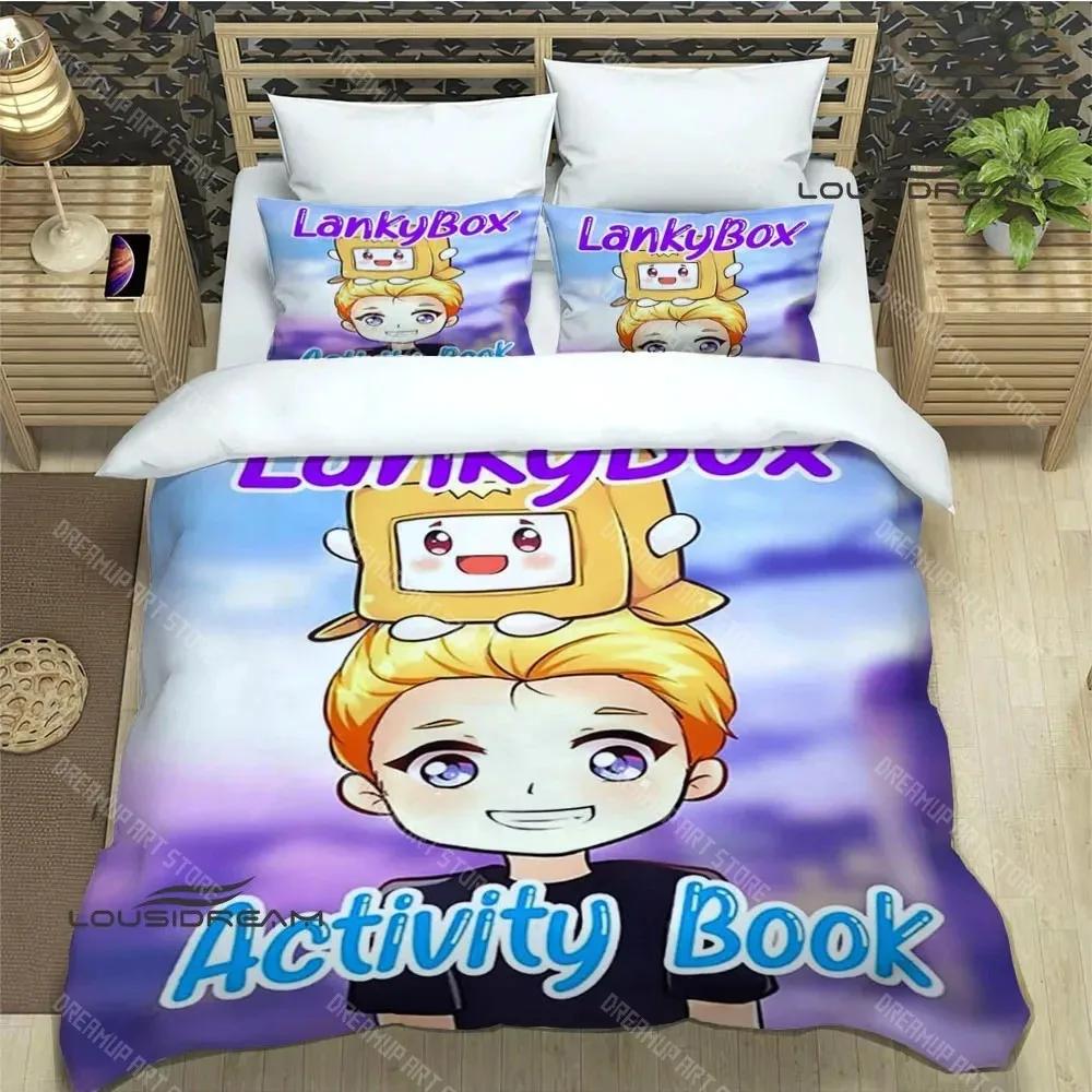 Lankybox Foxy Boxy Cute Printed Bedding Sets Exquisite Bed Supplies Set Duvet Cover Bed Comforter Set Bedding Set Luxury