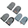 Mini Oven Gloves Heat-Resistant Kitchen Mitts with Neoprene Palm Faux Leather Loop Anti-Scalding Pot Rack Oven Mitts Cooking Baking Gloves