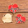 10Pcs 20X21mm Love Charm ECG Pendant Pendant
