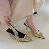 2025 Fashion New Style Cusp high-heeled shoes Summer Solid simple elegant women's shoes Sexy and versatile slim heeled high heel