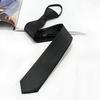 Black Colors Skinny 5CM Men's Necktie Polyester Ties For Man Striped Dots Solid Jacquard Cravat Business Party Corbatas