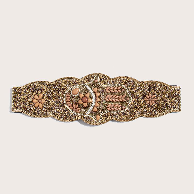 Beaded Waist Bohemian Sash With Handcrafted Shell Embellishments For Women Elegant Fashion
