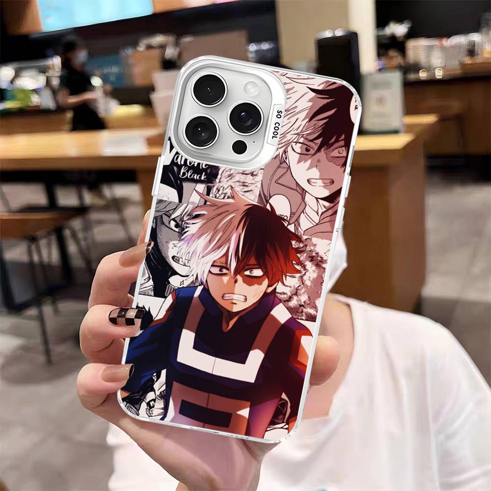 Vintage Anime My Hero A-Academia Phone Cover For IPhone 16 15 14 13 12 11 17 Pro Max Plus Color Silver Shell