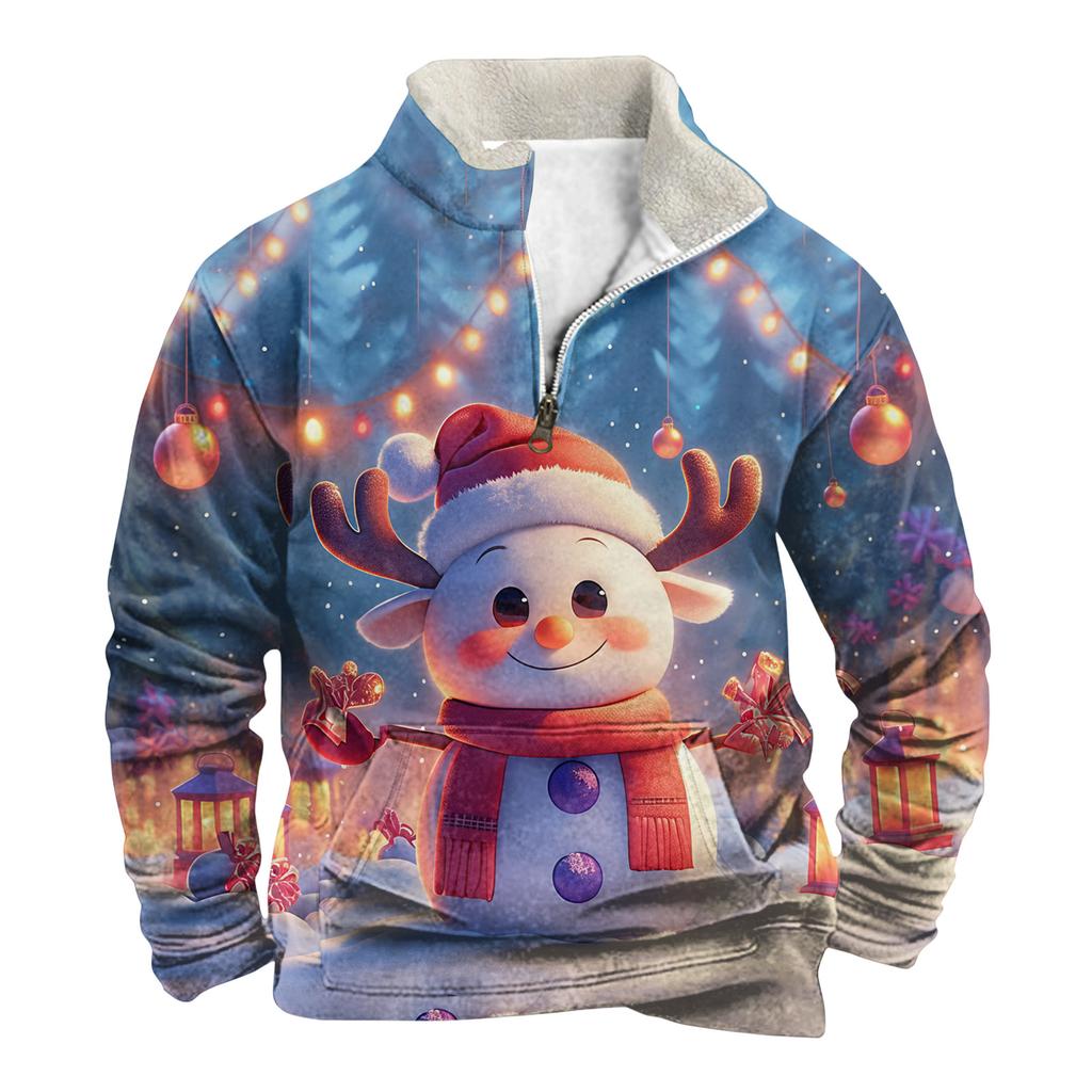 Frühlings- und Herren-Sweatshirt mit Stehkragen ist ein lässiges Outdoor-Pullover-Oberteil