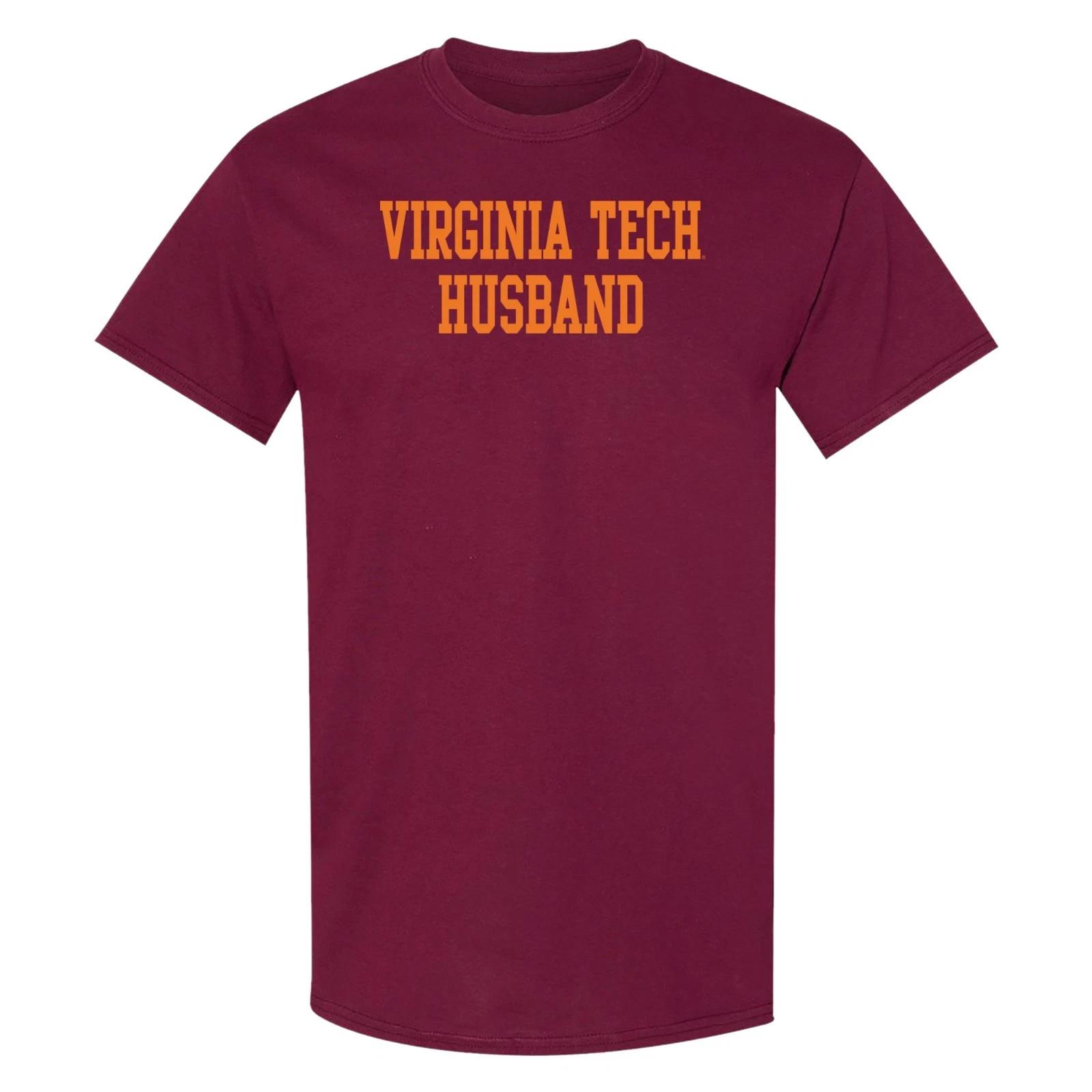 Virginia Tech Basic Block Husband T-Shirt - Maroon 4XL