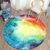 Circular Carpet In Galaxy Space Living Room Bedroom Bathroom Soft Flange Floor  Decoration Non Slip