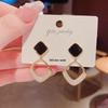 Black Geometric Earrings for Women: Light Luxury, Retro Dangle Clips, Elegant & Trendy Niche Fashion