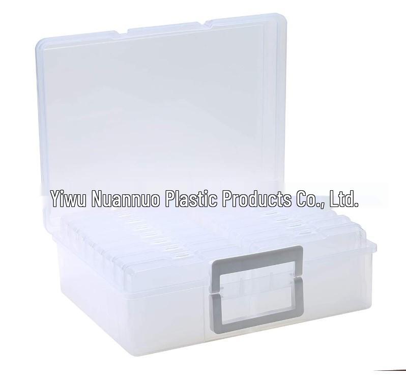 Transparent 4x6 Inch Photo Organizer Box - Multipurpose Plastic Storage for Photos and Cards