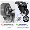 Durable 1.5" 2" 3" Caster Wheels With Brake Black Swivel Caster Heavy Duty Roller Wheels