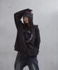 AMOU Reversible Stripe Beanie Black