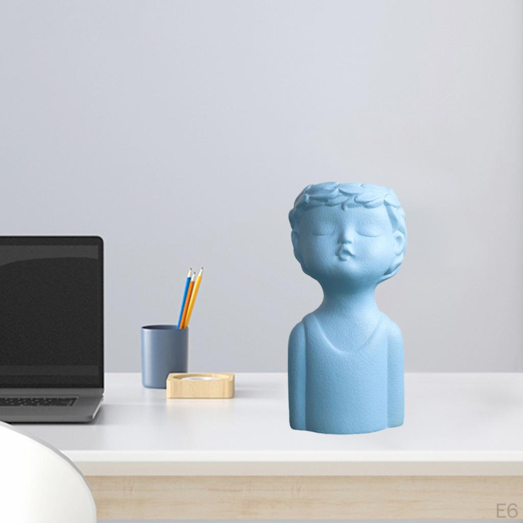 Ceramic Vase, Human Flower Vase Modern Minimalism Statue Sculpture Holder Tabletop Planter Piece