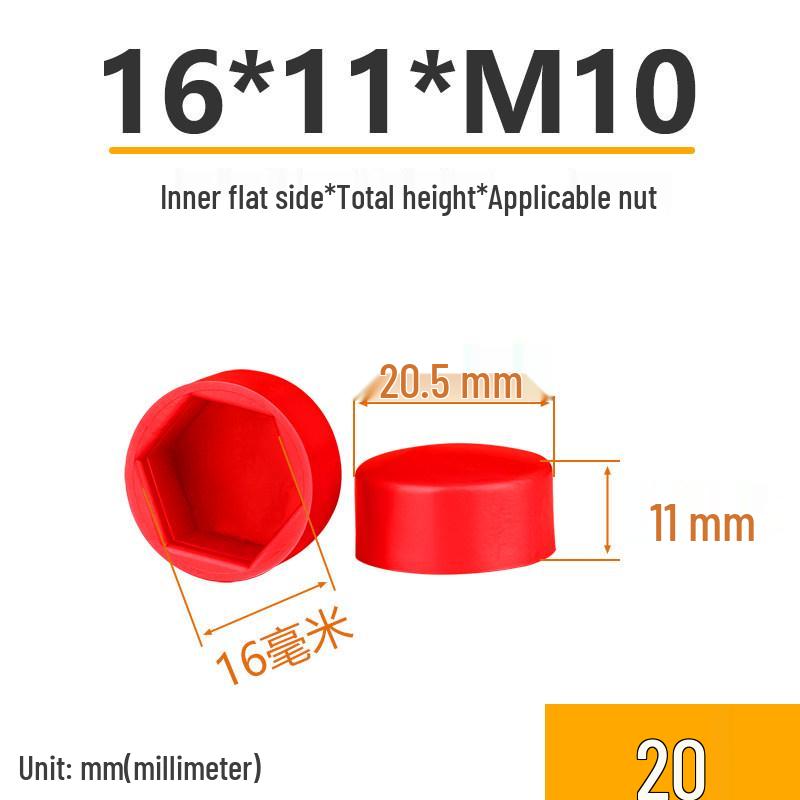 Hex Nut Protective Dust Cap for Flat Head Screws