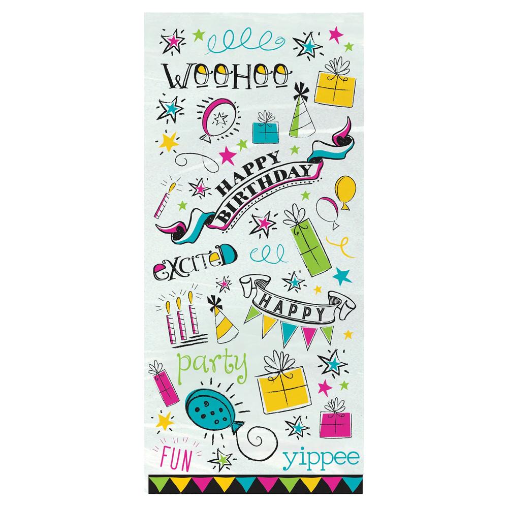 Unique Party Happy Birthday Doodle Party Bags (Pack of 20)