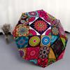 Colorful Mandala Patterned Fabric Squares for Quilting and CraftingUmbrella, Portable 3-Fold Compact Umbrella,Christmas Gift ES435