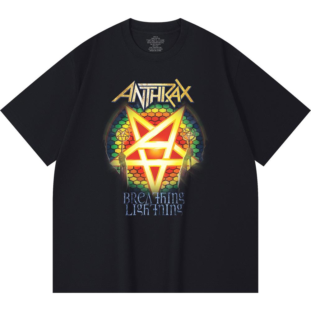 230 Gsm 100% Bomuld Heavy Metal T-shirt Rockband Populær Musik Print Unisex Tung Bomuld T-shirt