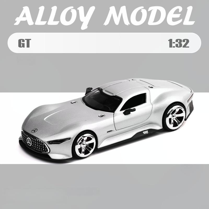 1:32 GT Car Diecast Metal Alloy Model Car Sound and Light Hobbies High Simulation Collections Ornaments Boyfriend