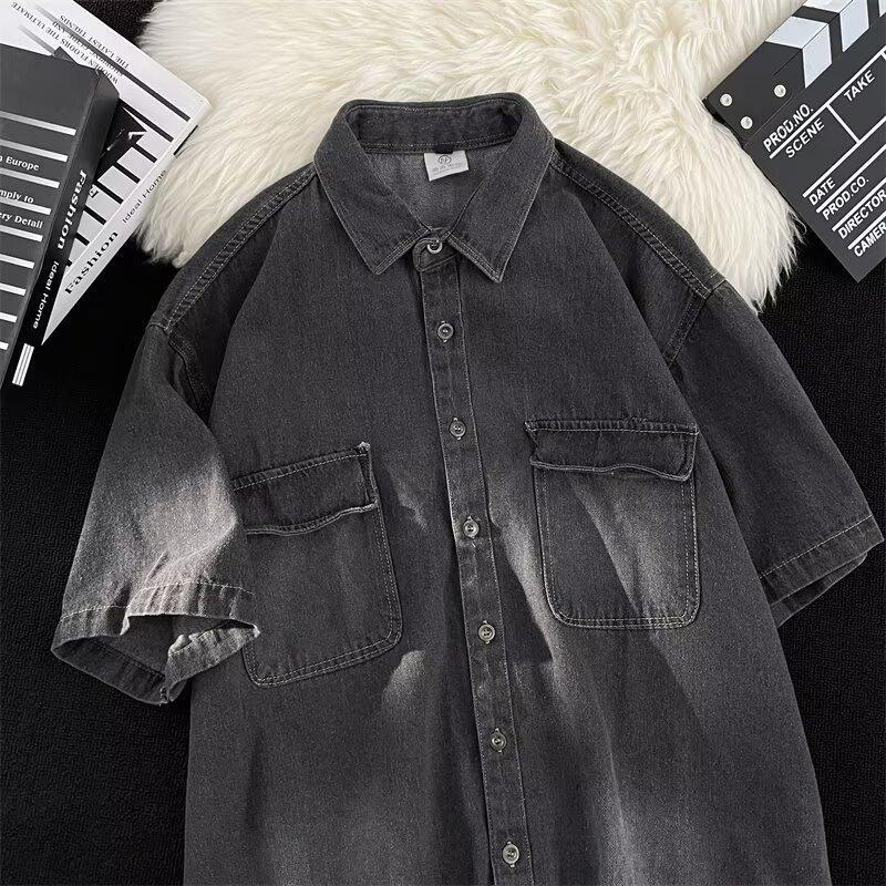 Half Sleeved Men'S Design Sense Niche Summer Trend Top Versatile Handsome Casual Shirt