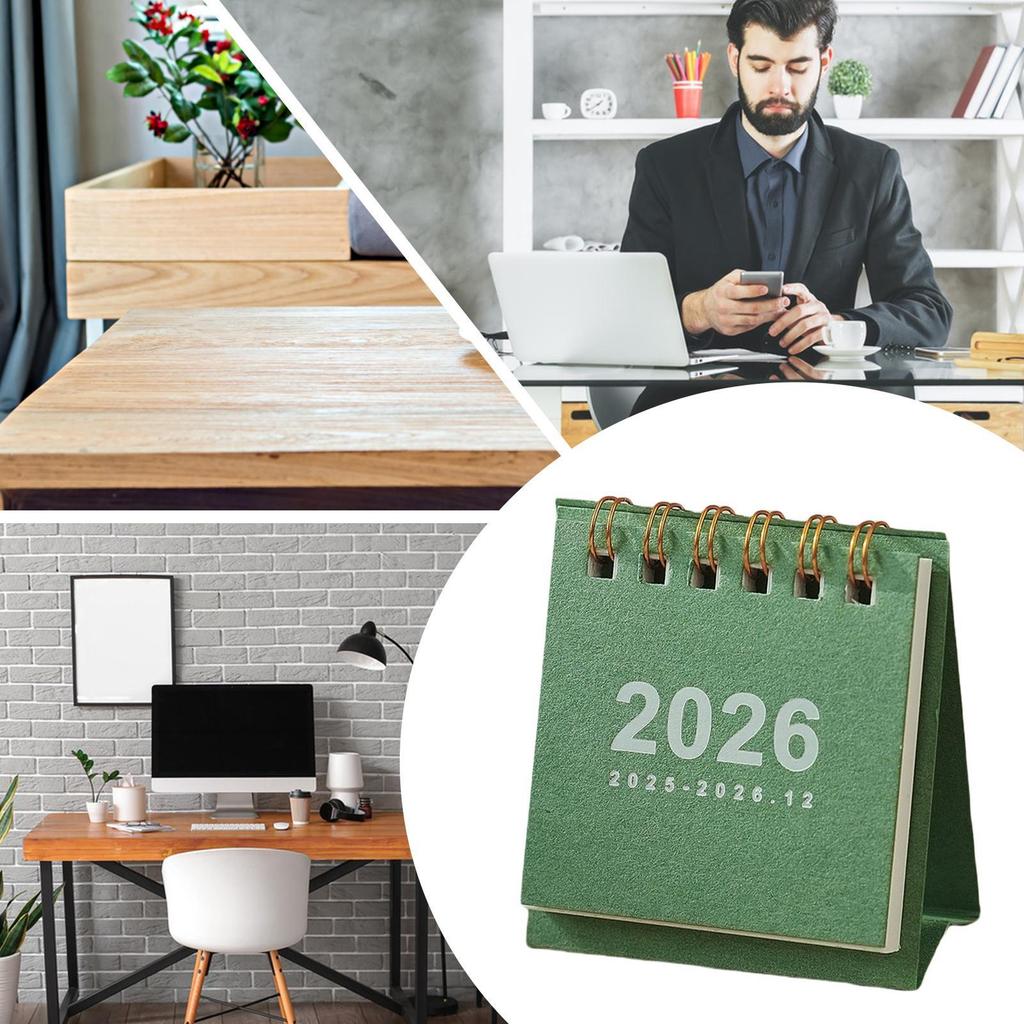 2026 Small Desk Calendar Creative Mini Simple 12 Months Calendar Coil Calendar Planner Desktop Decoration Office Stationery