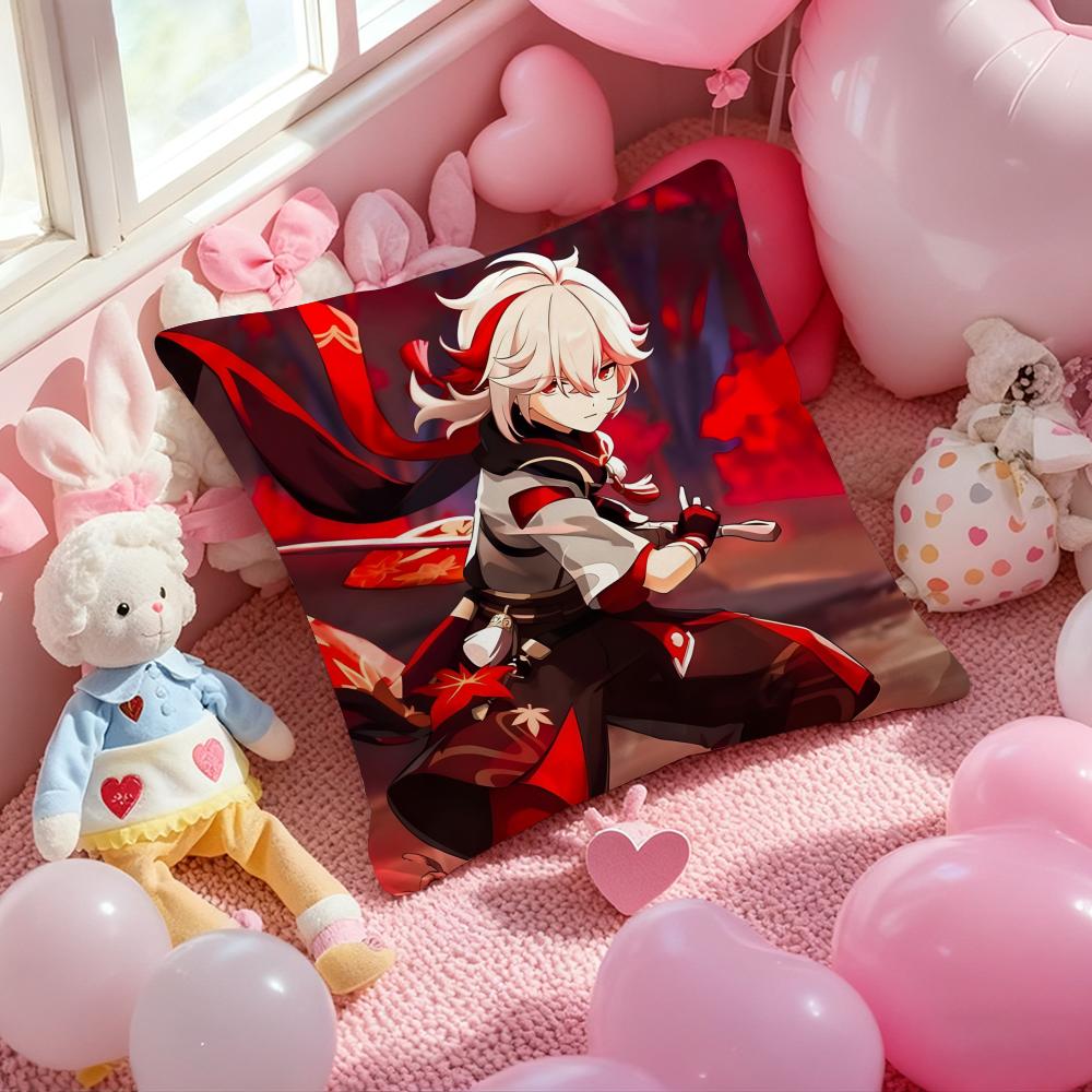 

Kaedehara Kazuha Genshin Impact Cushion Cover Pattern Printed Pillowcase for Living Room Sofa Cushion Cover & Bedroom Decor 12x12Inch