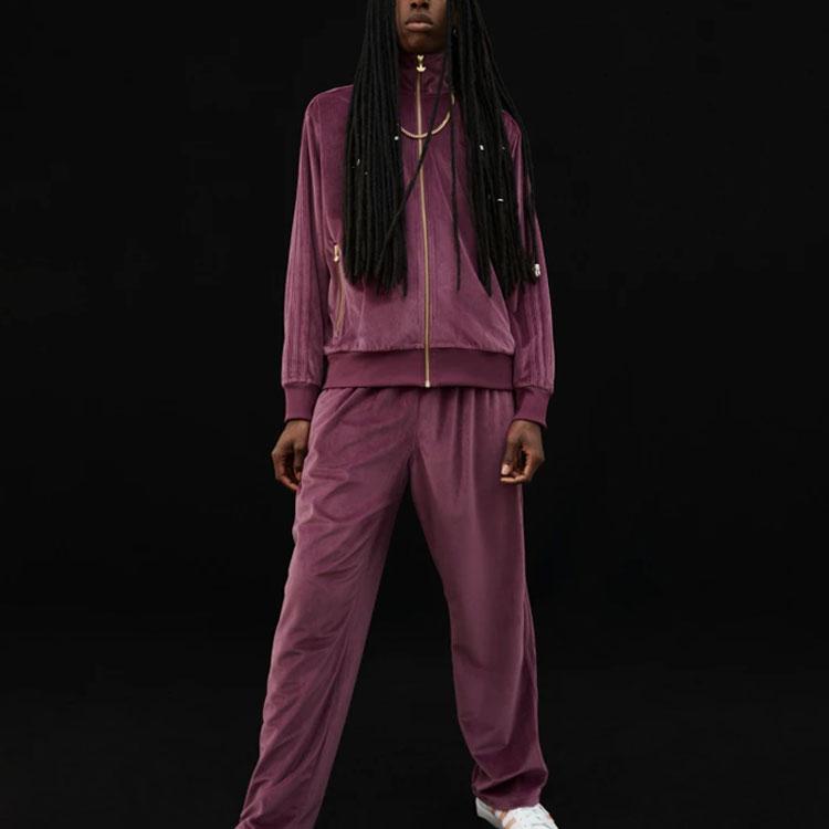 Adidas Originals Adicolor Velour Track Jacket Men Outerwear Red H11376