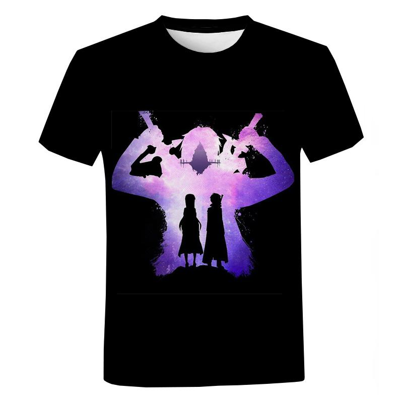 

Y2K Одежда Аниме SAO 3D Футболка с принтом для мужчин и женщин, летняя новая футболка большого размера, модные футболки с короткими рукавами в стиле Харадзюку