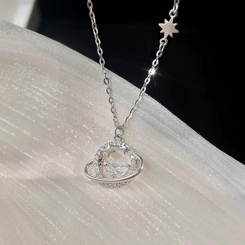 Planet Necklace Light Luxury Niche Collarbone Chain Birthday Gift For Girlfriend Gift Premium Durable Quality Useful