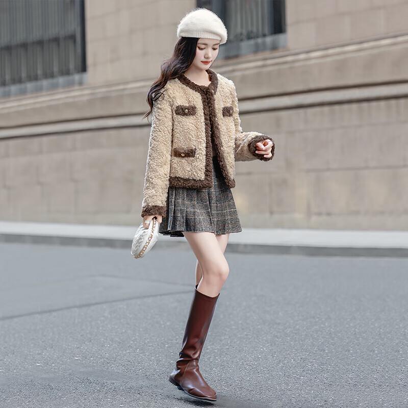 

Женская короткая куртка Sibaishe с подкладкой, цветной блок XL