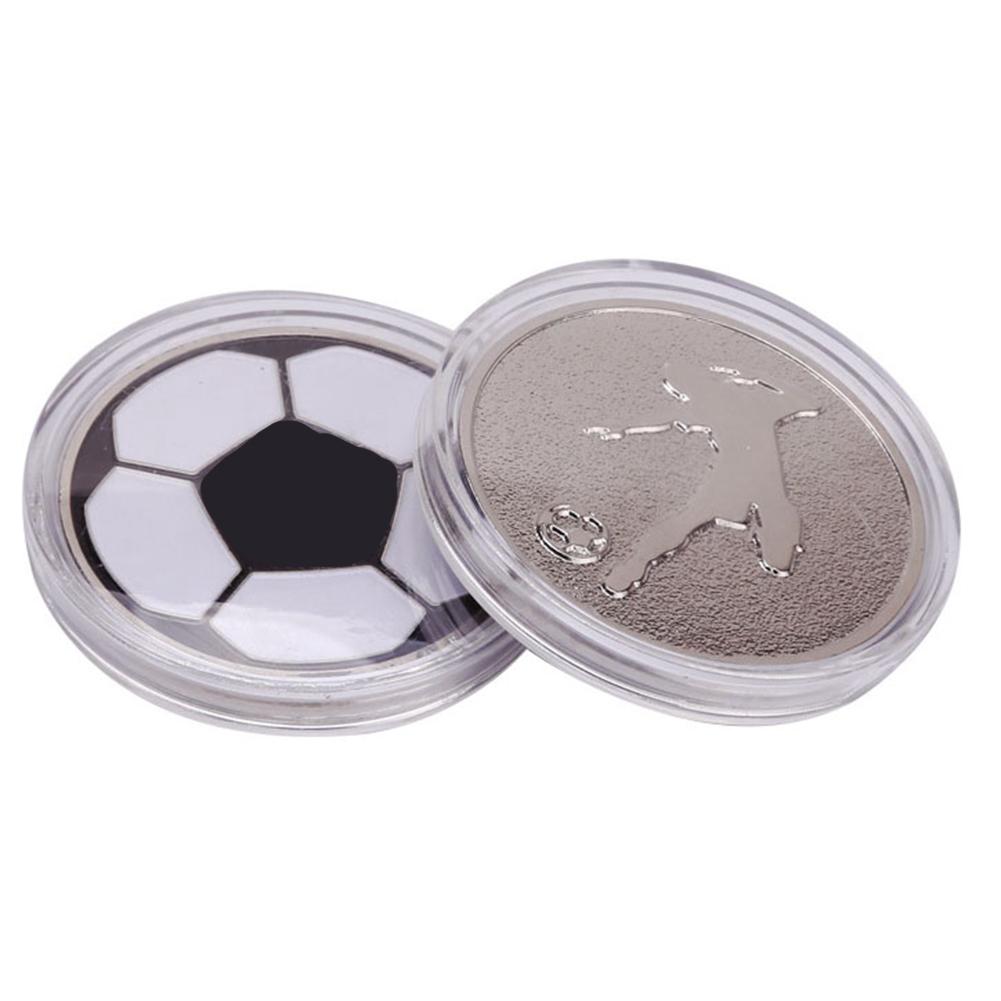 1PC Soccer Flip Coin Football Judge Referee Toss Coin Tool with Plastic Case